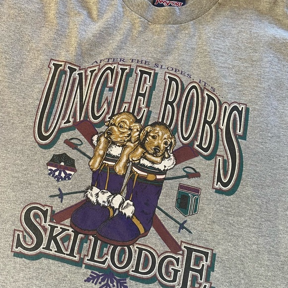 Large Sized Uncle Bobs Ski🎿Long sleeve tee ; Gray with that fantastic condition - Picture 4 of 8